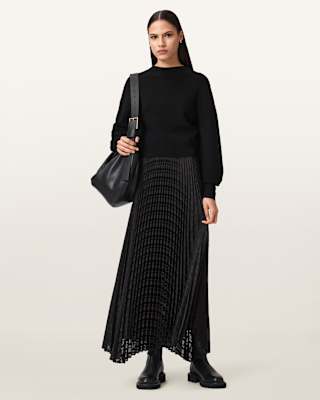 AllSaints Sinead 2-in-1 Pleated Dress