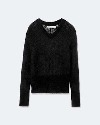 AllSaints Mabel Alpaca-Blend V-Neck Sweater