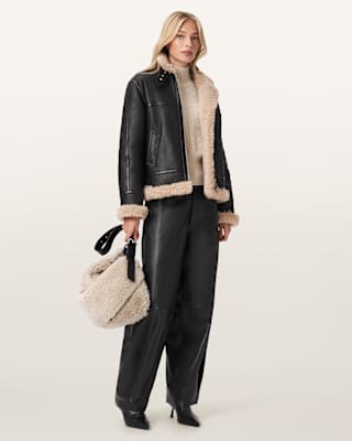 AllSaints Lorel Shearling Flying Jacket