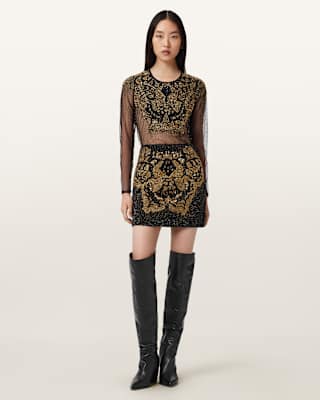 AllSaints Jamilia Embellished Mini Skirt