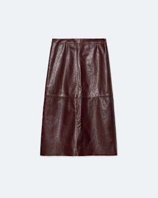 AllSaints Olivia Leather Midi Skirt
