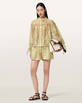 AllSaints Isla High Waist Printed Shorts