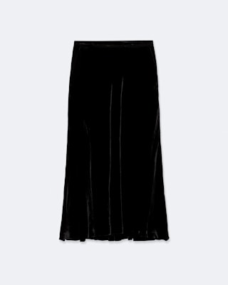 AllSaints Nalia Velvet Midi Skirt