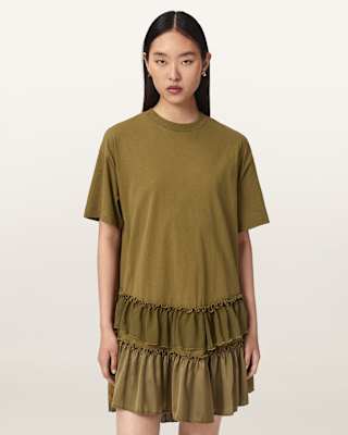 AllSaints Feyre Relaxed Fit Mini Dress
