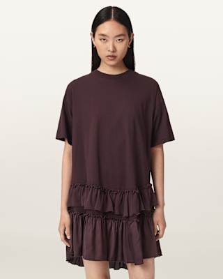 AllSaints Feyre Relaxed Fit Mini Dress