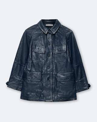 AllSaints Roiya Leather Hunting Jacket