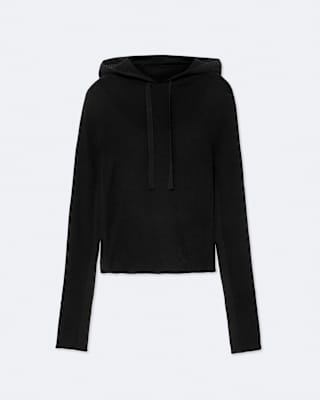 AllSaints Pike Wool-Blend Cropped Hoodie