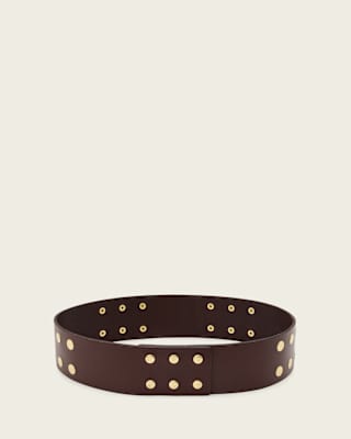 AllSaints Rio Studded Leather Waist Belt