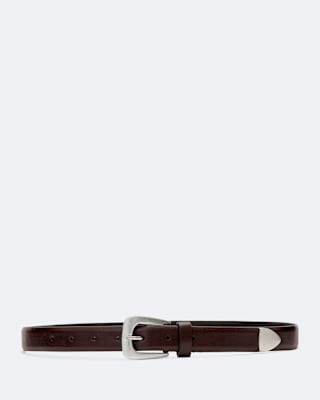 AllSaints Romy Metal-Tipped Leather Belt