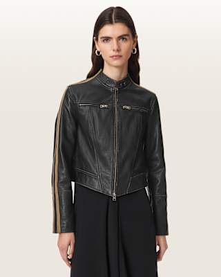 AllSaints Tiggy Fitted Leather Jacket