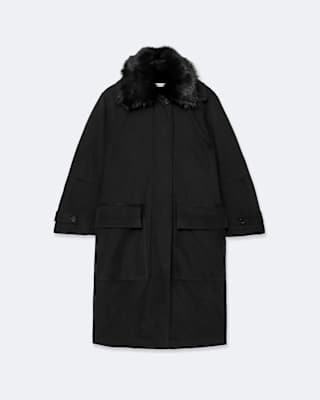 Seyka Double-Layer Shearling Coat