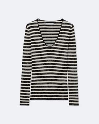 AllSaints Kay Scoop-Neck Breton Sweater