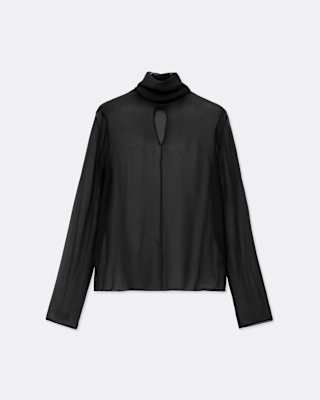 AllSaints Kumi High-Neck Silk Top
