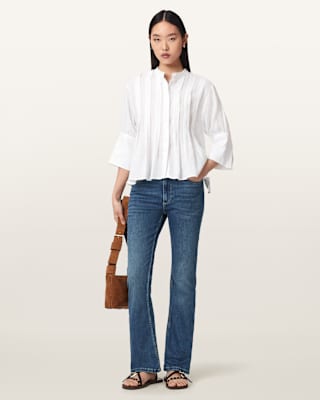 AllSaints Haldan Mid Rise Bootcut Denim Jeans