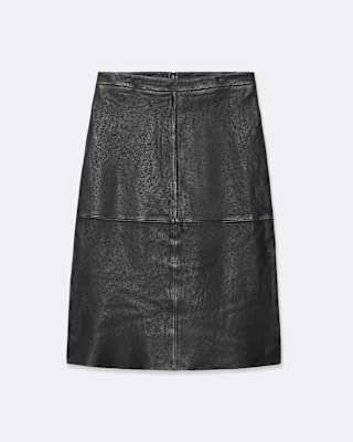 AllSaints Olivia Leather Midi Skirt