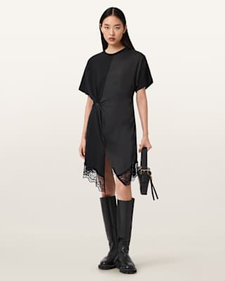 AllSaints Lana Lace Mini Dress