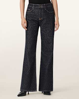 AllSaints Ember Sparkle Embellished Jeans
