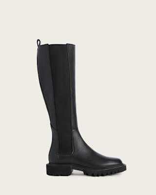 AllSaints Maeve Leather Knee High Boots