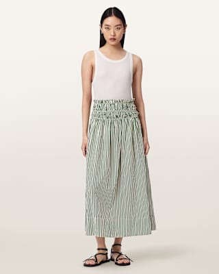 AllSaints Kali Striped Maxi Skirt