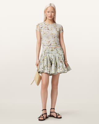 AllSaints Tulip Floral Vouminois Mini Skirt