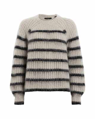 AllSaints Riga Striped Wool Blend Sweater