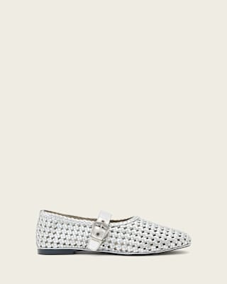 AllSaints Sabine Woven Leather Flats