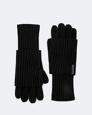 AllSaints Margo Double-Layered Wool-Blend Gloves