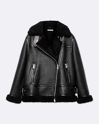 AllSaints Sydney Oversized Shearling Jacket