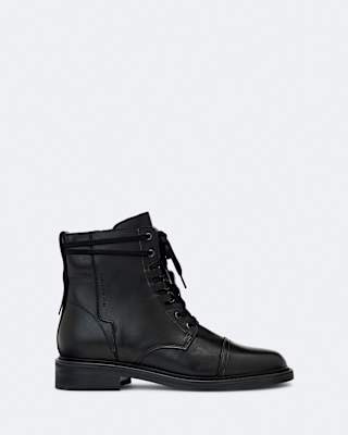 AllSaints Elspeth D-Ring Leather Military Boots
