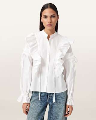 AllSaints Lulu Ruffled Cotton Shirt