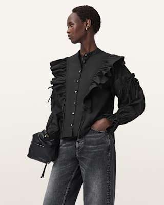 AllSaints Lulu Ruffled Cotton Shirt