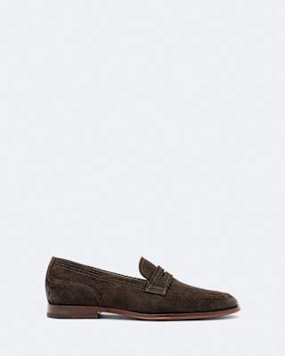 AllSaints Jules Hand-Stitched Suede Loafers