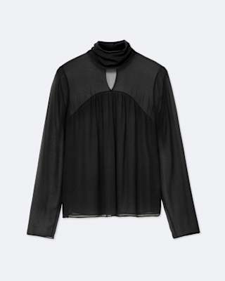 AllSaints Nadia Sheer Silk Top