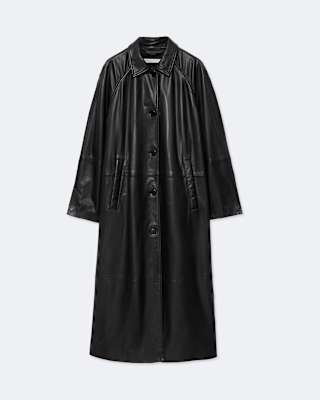 AllSaints Orville Oversized Leather Coat