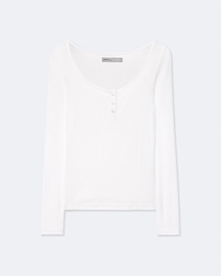 AllSaints Jules Slim-Fit Cotton Henley Top