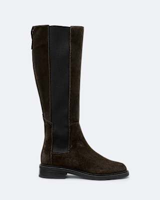 AllSaints Bales Suede Knee-High Chelsea Boots