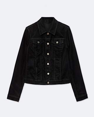 AllSaints Flocked Denim Slim-Fit Trucker Jacket