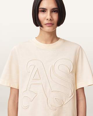AllSaints Lisa Embossed Crew Neck T-Shirt