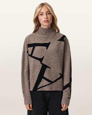AllSaints A Star Wool Blend Sweater