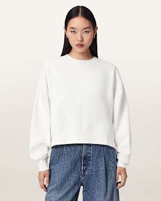 AllSaints Esme Lila Oversized Long Sleeve Sweatshirt