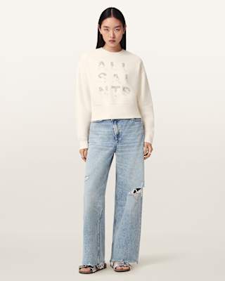 Stacks Separo Embellished Cropped Sweatshirt