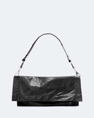AllSaints Lutece Fold Leather Shoulder Bag