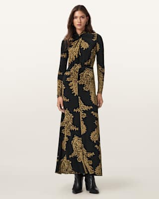 AllSaints Mina A-Line Maxi Dress