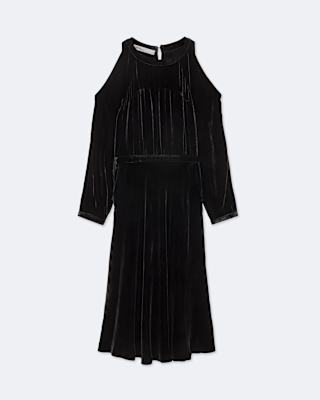 AllSaints Chrissy Velvet Midi Dress
