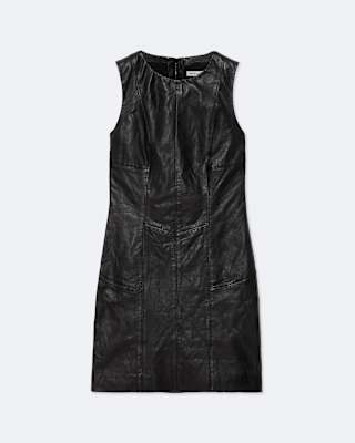 AllSaints Vee Leather Mini Dress