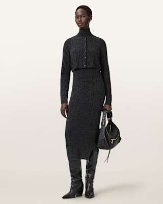 AllSaints Sabine 2-in-1 Maxi Dress