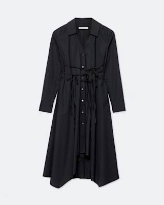 AllSaints Marley Asymmetric Cotton-Poplin Shirt Dress