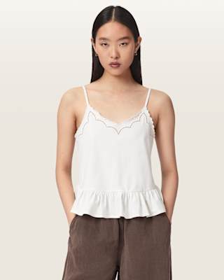 AllSaints Georgia Embroidered Slim Fit Cami Top