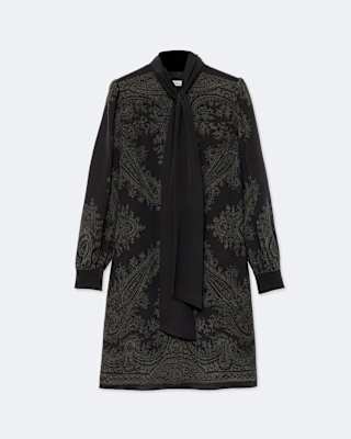 AllSaints Jamie Printed Silk Dress