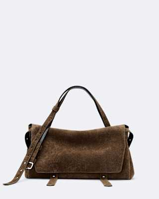 AllSaints Joan Medium Suede Satchel
